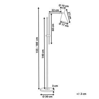 Beliani Stehlampe aus Eisen Modern MELAWI  