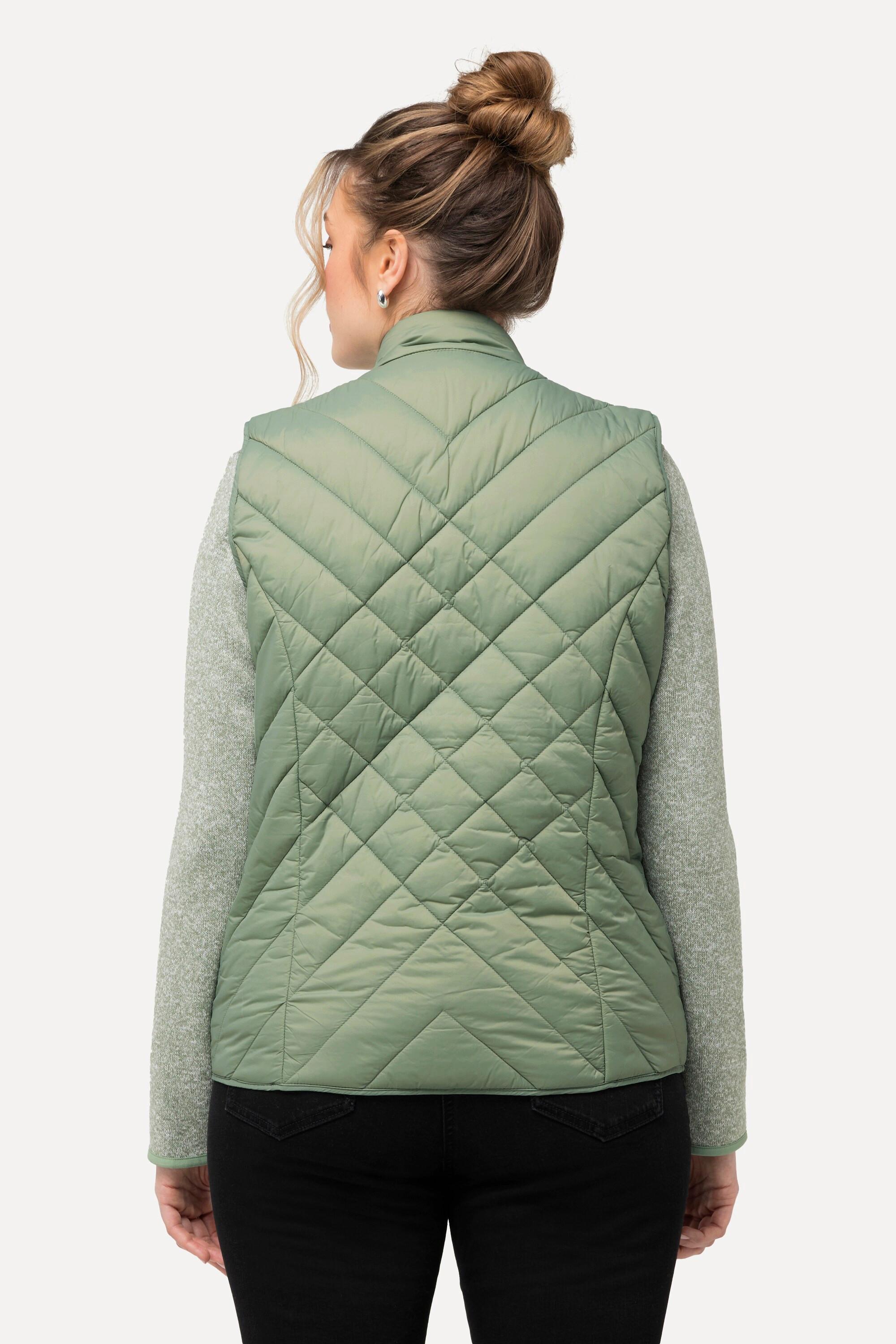 Ulla Popken  Gilet HYPRAR trapuntato e idrorepellente con colletto alto e materiale riciclato 