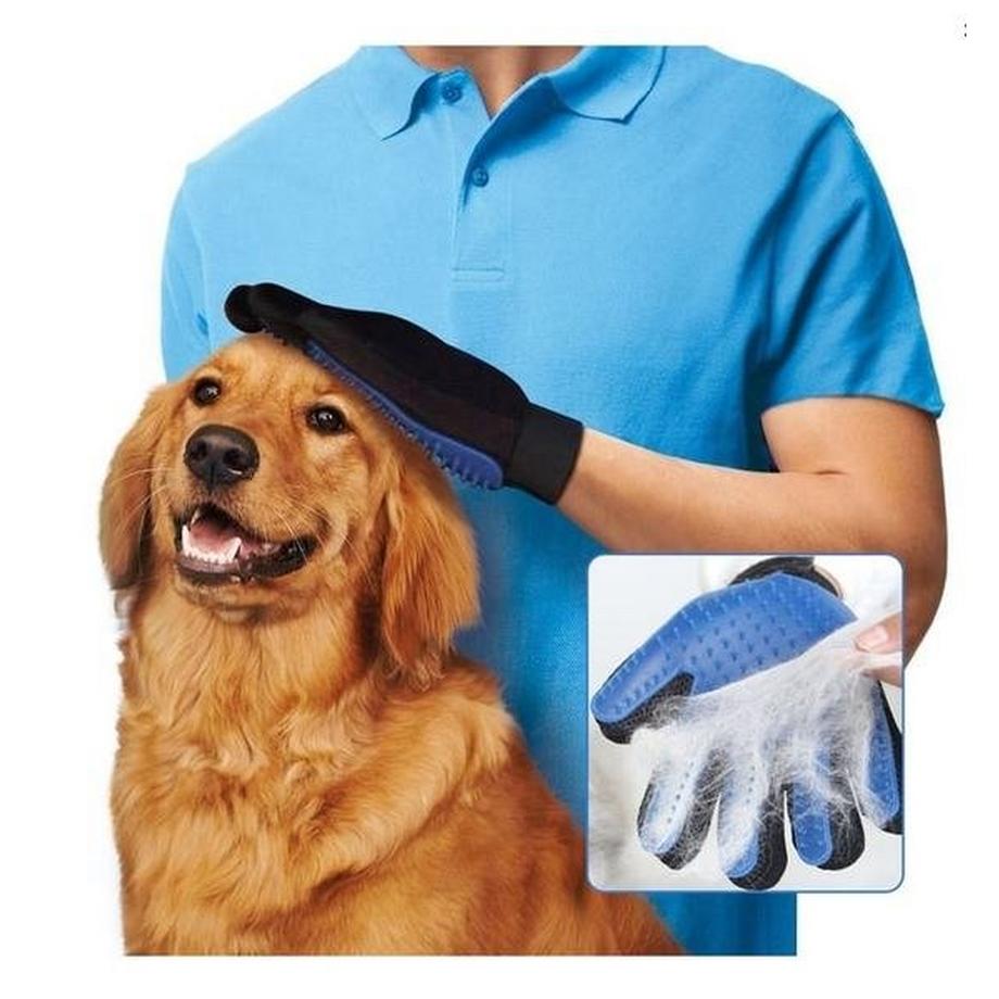 eStore  Gant de toilettage pour animaux de compagnie - Élimine les poils lâches et les bactéries 