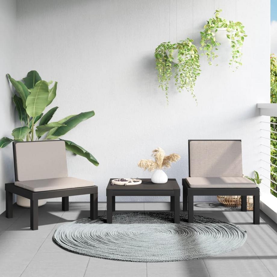 VidaXL set salotto da giardino Polipropilene  