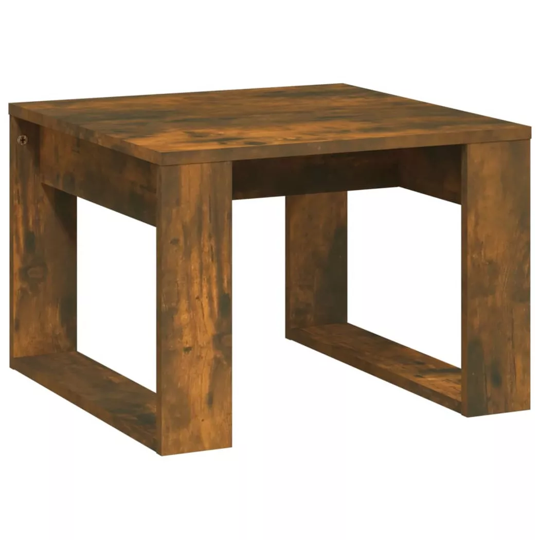 Table d'appoint Chêne fumé 50x50x35 cm Bois d'ingénierie Vidaxl