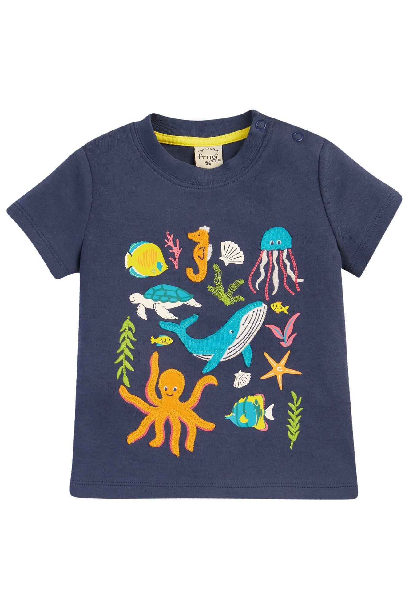 Image of Kleinkinder T-shirt Little Creature Jungen Blau 92/98