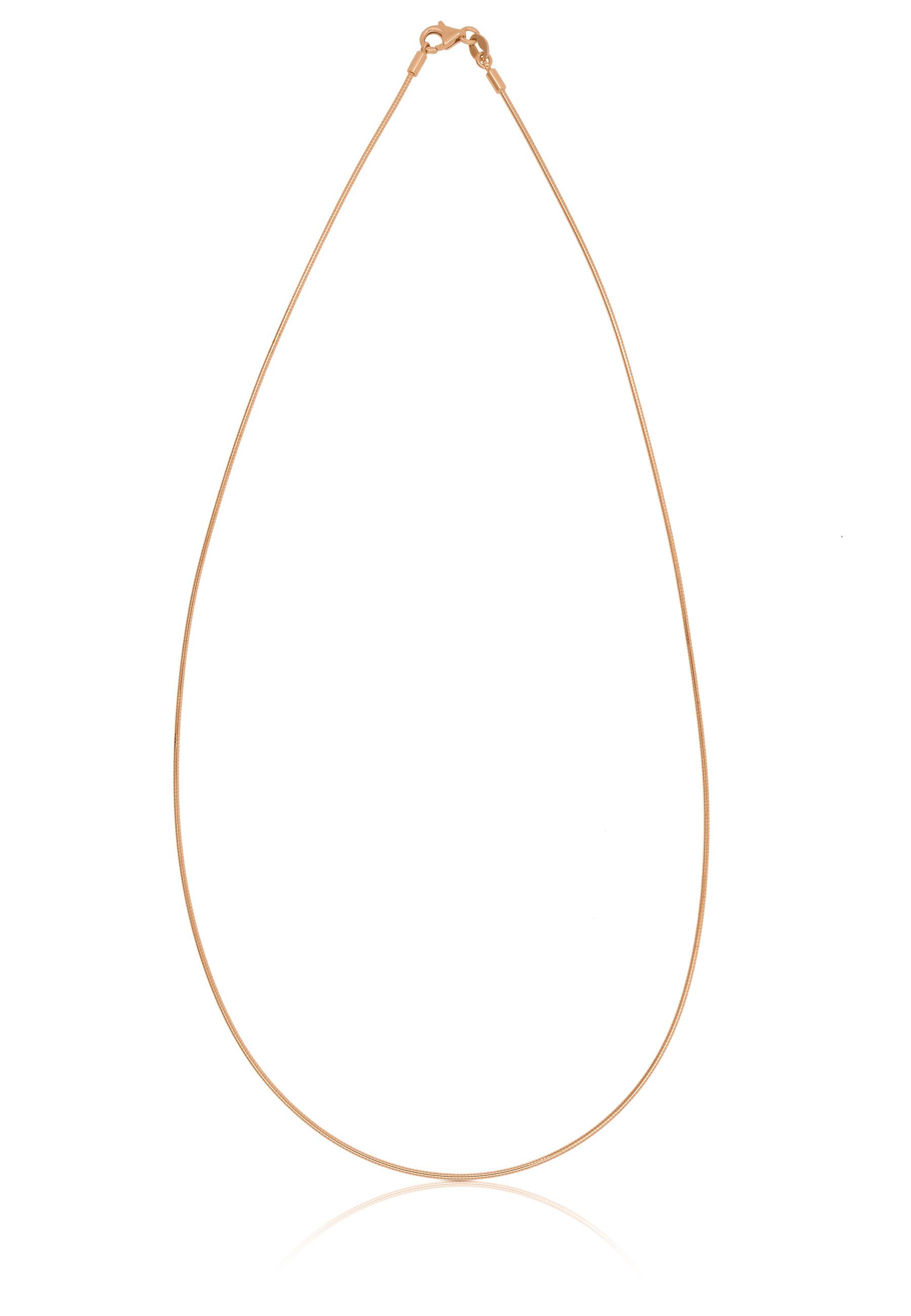 MUAU Schmuck  Collier Omega Glied Rotgold 750, 1mm, 40cm 