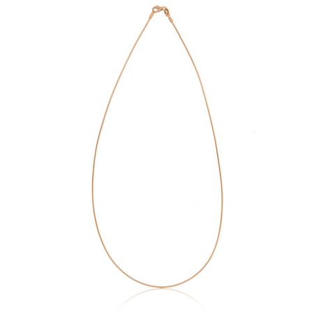 MUAU Schmuck  Collier Omega Glied Rotgold 750, 1mm, 40cm 