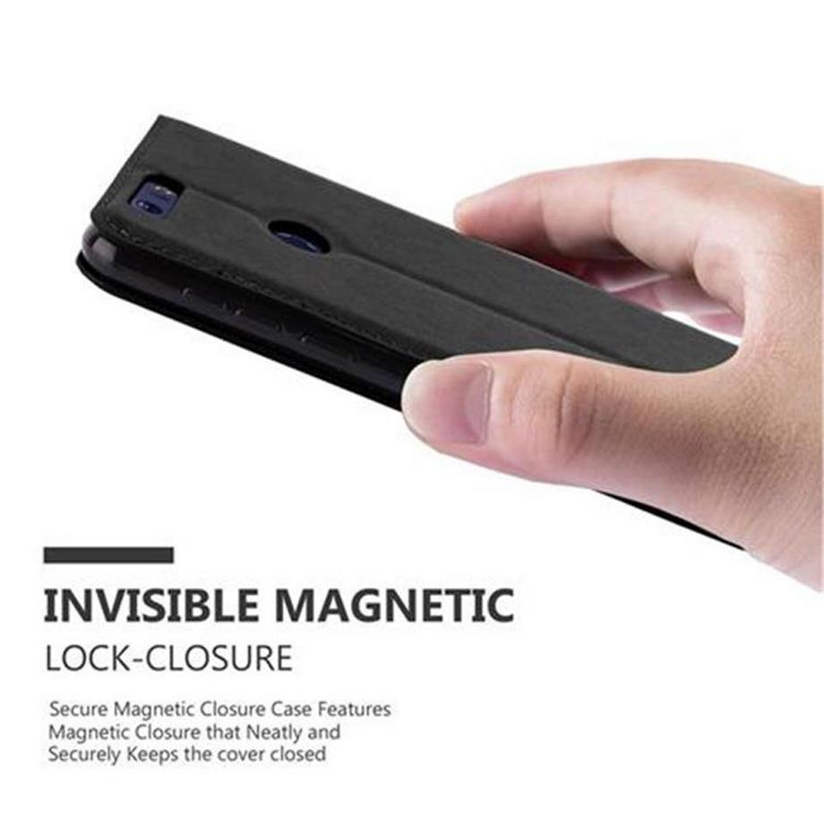 Cadorabo  Housse compatible avec Honor 8 / 8 PREMIUM - Coque de protection avec fermeture magnétique, fonction de support et compartiment pour carte 