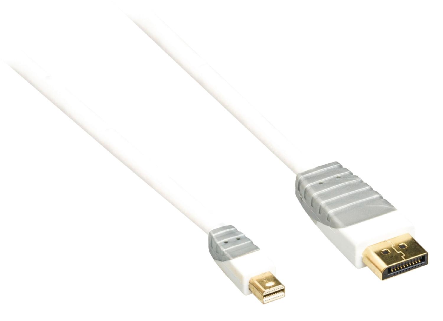 Nedis  Mini DisplayPort-Kabel Mini DisplayPort-Stecker - DisplayPort-Stecker 1,00 m Weiß 