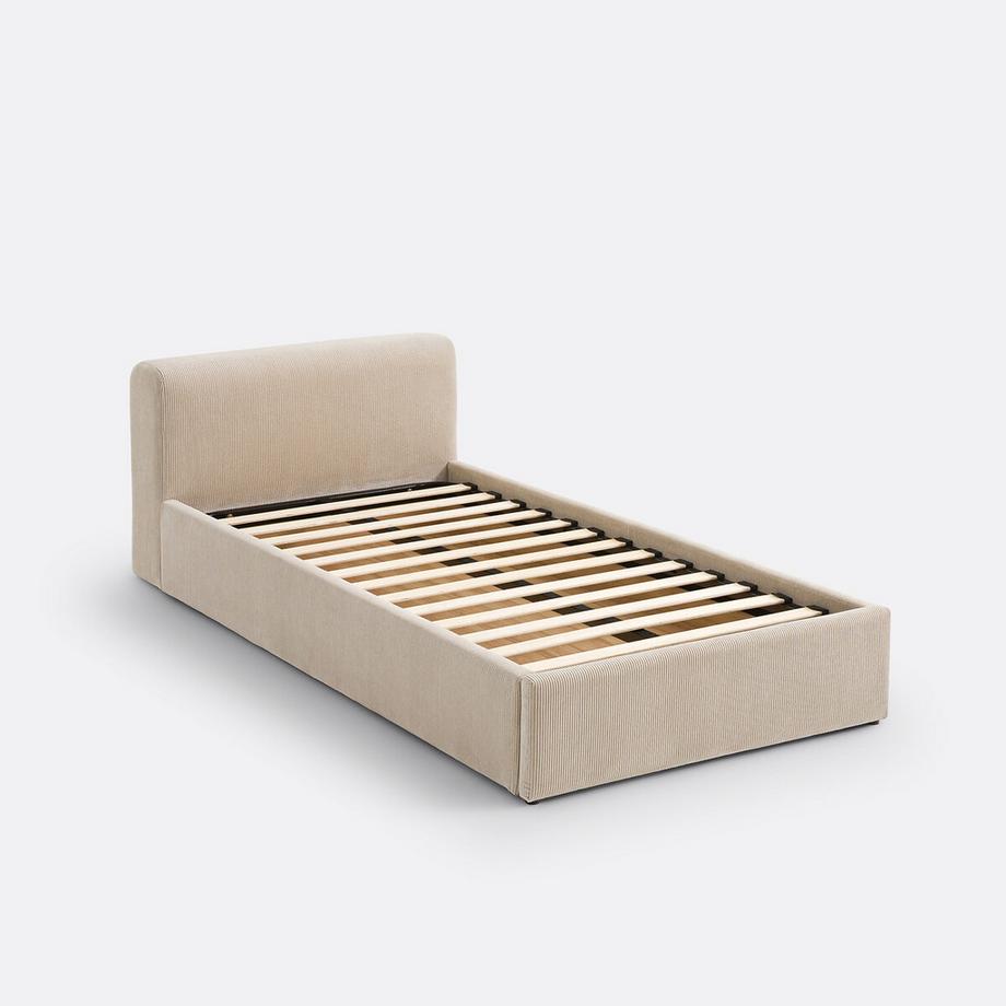 Lit en velours côtelé avec tiroir