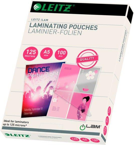 Leitz  LEITZ Laminiertasche A5 33807 glanz, 125my 100 Stk 