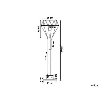 Beliani Lampadaire en Métal Moderne MOONI  