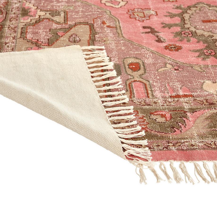 La Redoute Intérieurs Vintage-Teppich FLORIS aus Baumwolle mit Fransen  