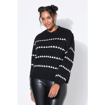 Pull à rayures coupe Boxy « flottante » avec tissu gaufré