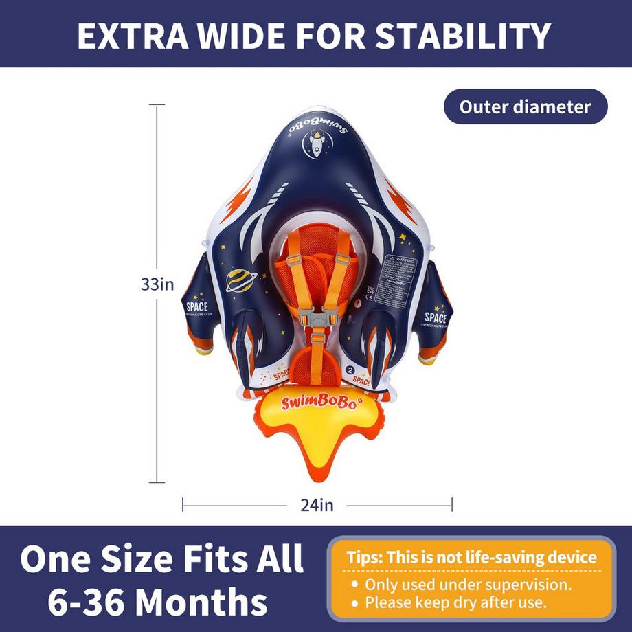 Activity-board  Babyschwimmring Aufblasbarer Schwimmring für Kleinkinder mit verstellbarem Sitz und Verdeck 
