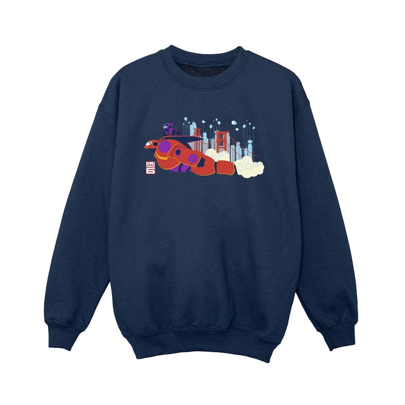 Image of Big Hero 6 Baymax Hiro Bridge Sweatshirt Unisex Marine 152-158