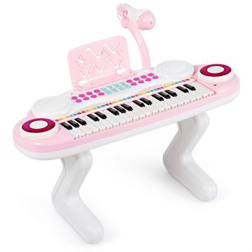 37 Tasten Klaviertastatur Kinder Keyboard mit Ständer pädagogische Keyboard 48 x 20 x 38 cm Rosa