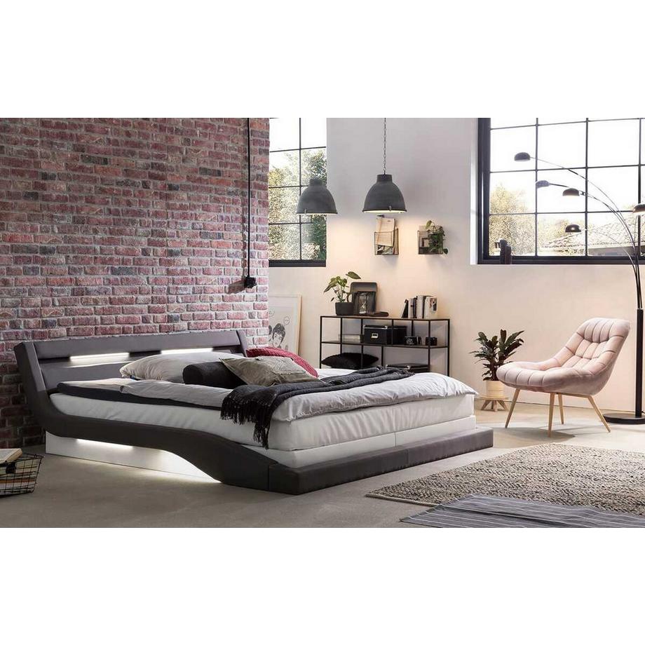 mutoni Sessel XXL Samt rosa Metallbeine Holzoptik  