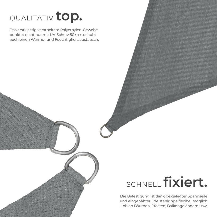 Tectake Vela ombreggiante  Triangolare, protezione UV 50+  