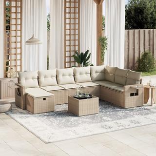 VidaXL set divano da giardino Polirattan  