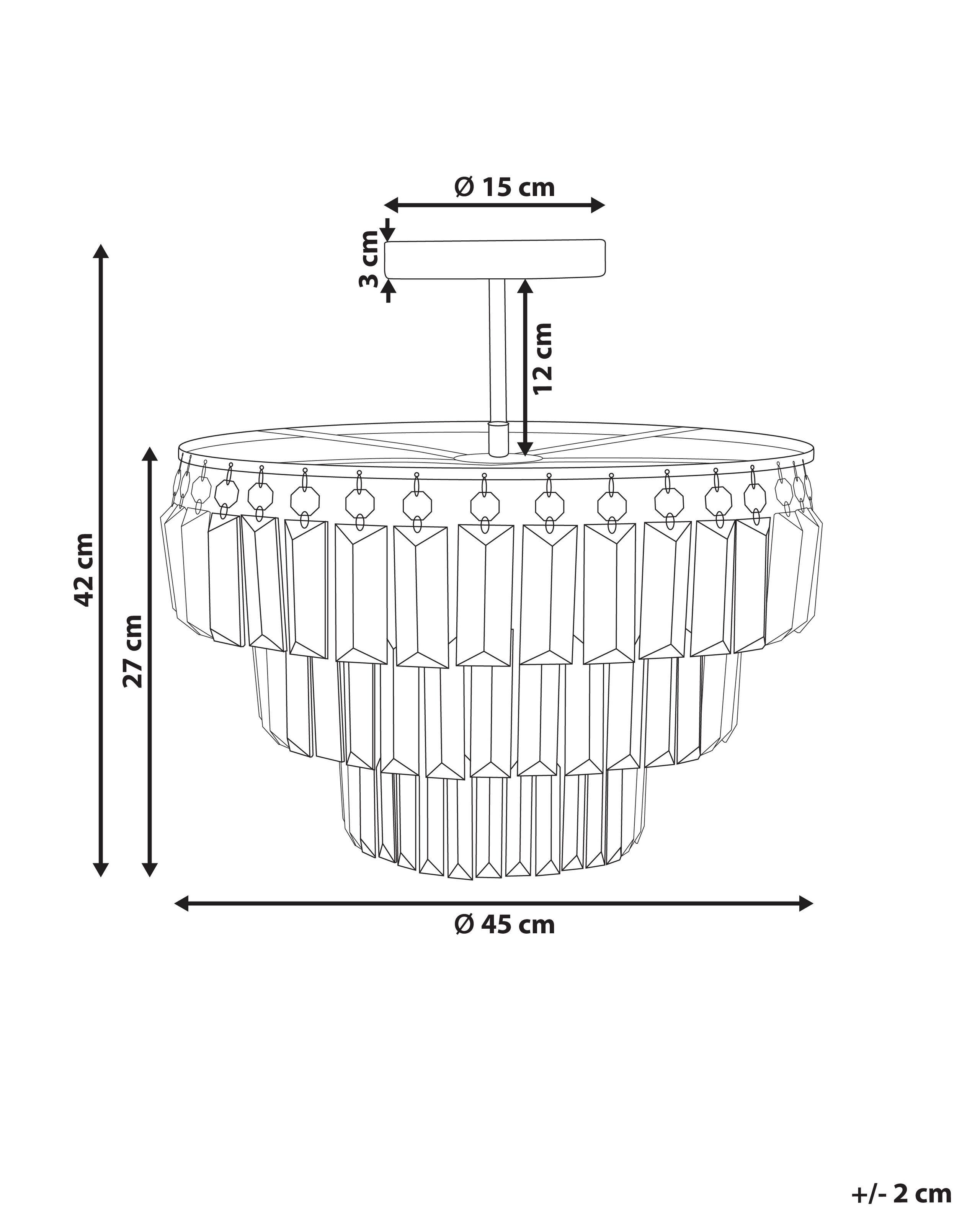 Beliani Lampe suspension en Métal Glamour AMENEIRO  