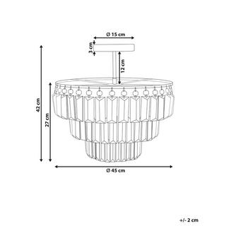 Beliani Lampe suspension en Métal Glamour AMENEIRO  