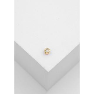 MUAU Schmuck  Pendentif solitaire Monture en or jaune 750 Diamant 0.10ct. 4.5x4.5mm 