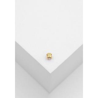 MUAU Schmuck  Solitär Anhänger Zargenfassung Gelbgold 750 Diamant 0.10ct. 4.5x4.5mm 