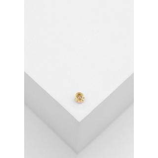 MUAU Schmuck  Pendentif solitaire Monture en or jaune 750 Diamant 0.10ct. 4.5x4.5mm 