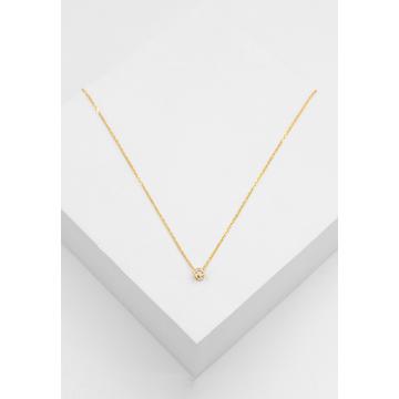 Solitär Anhänger Zargenfassung Gelbgold 750 Diamant 0.10ct. 4.5x4.5mm