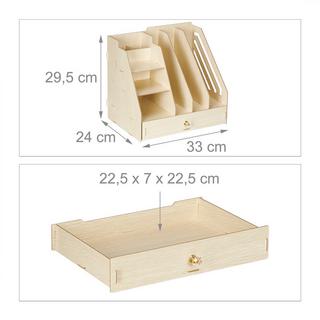 Northix Organiseur de bureau avec compartiments  