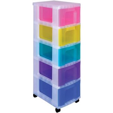 REALLY USEFUL BOX Aufbewahrungsbox 42x30x105cm 68514400 5x12 Liter Schubladen