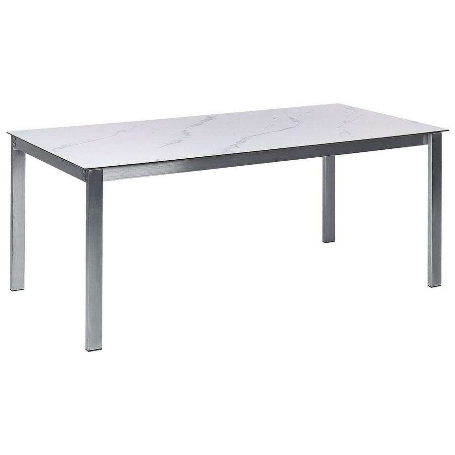 Beliani Tavolo da pranzo da giardino en Vetro temperato Industriale COSOLETO  