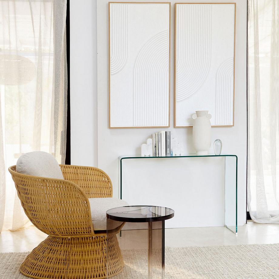 AM.PM Konsole aus gehärtetem Glas Cristalline  