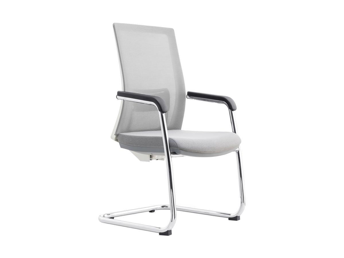 Vente-unique Chaise de réunion professionnelle Tissu métal chromé RULIO  