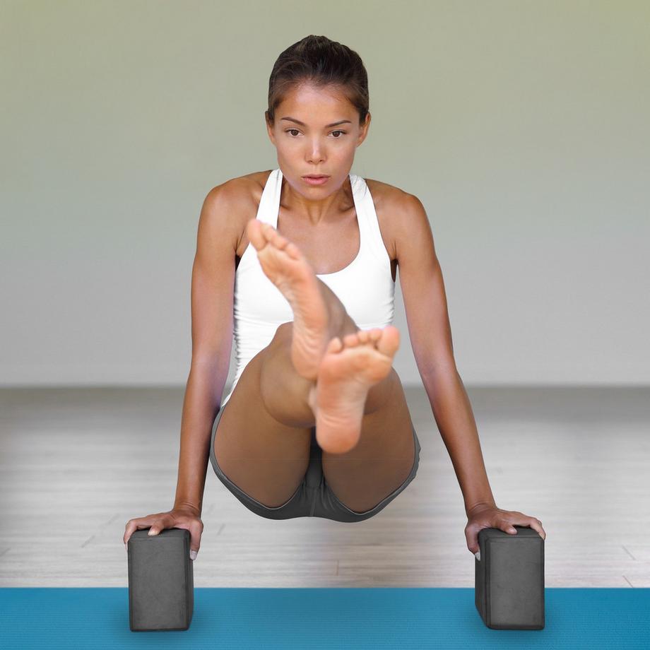 B2X  Tapis de yoga de 1 cm d'épaisseur de couleur unie 