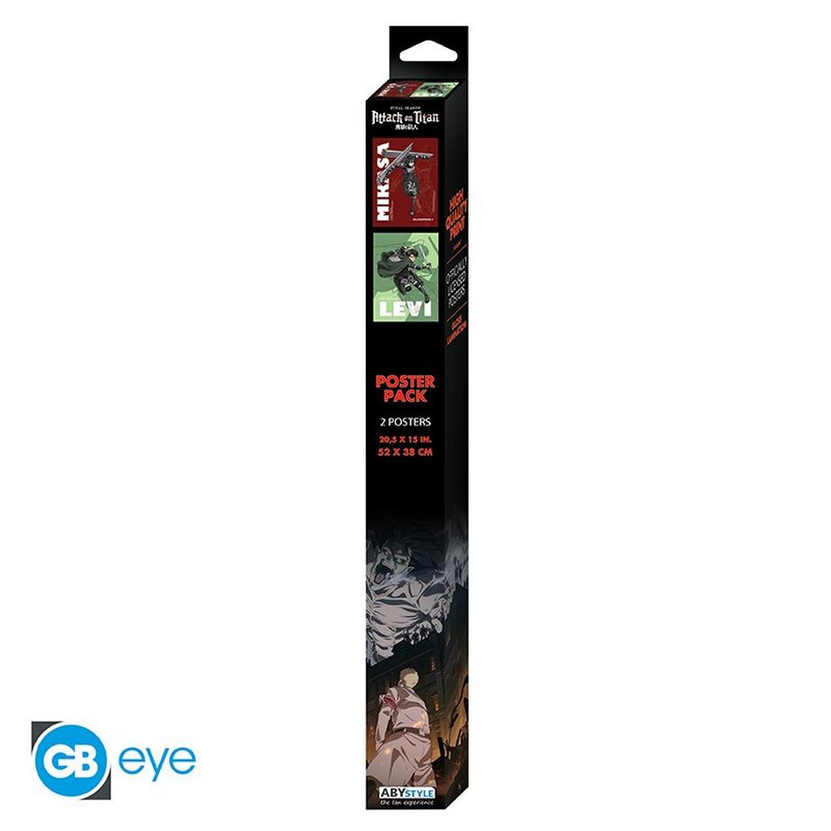 Abystyle  Poster - Pack de 2 - L'Attaque des Titans - Ackermann Set 