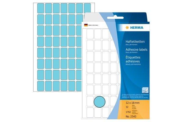 HERMA HERMA Etiketten 12×18mm 2343 blau 1792 Stück  