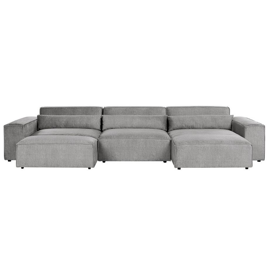 Ecksofa mit Ottomane aus Polyester Modern HELLNAR