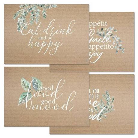 trendform Sets de table en papier PLEASURE 4 x 12 feuilles  