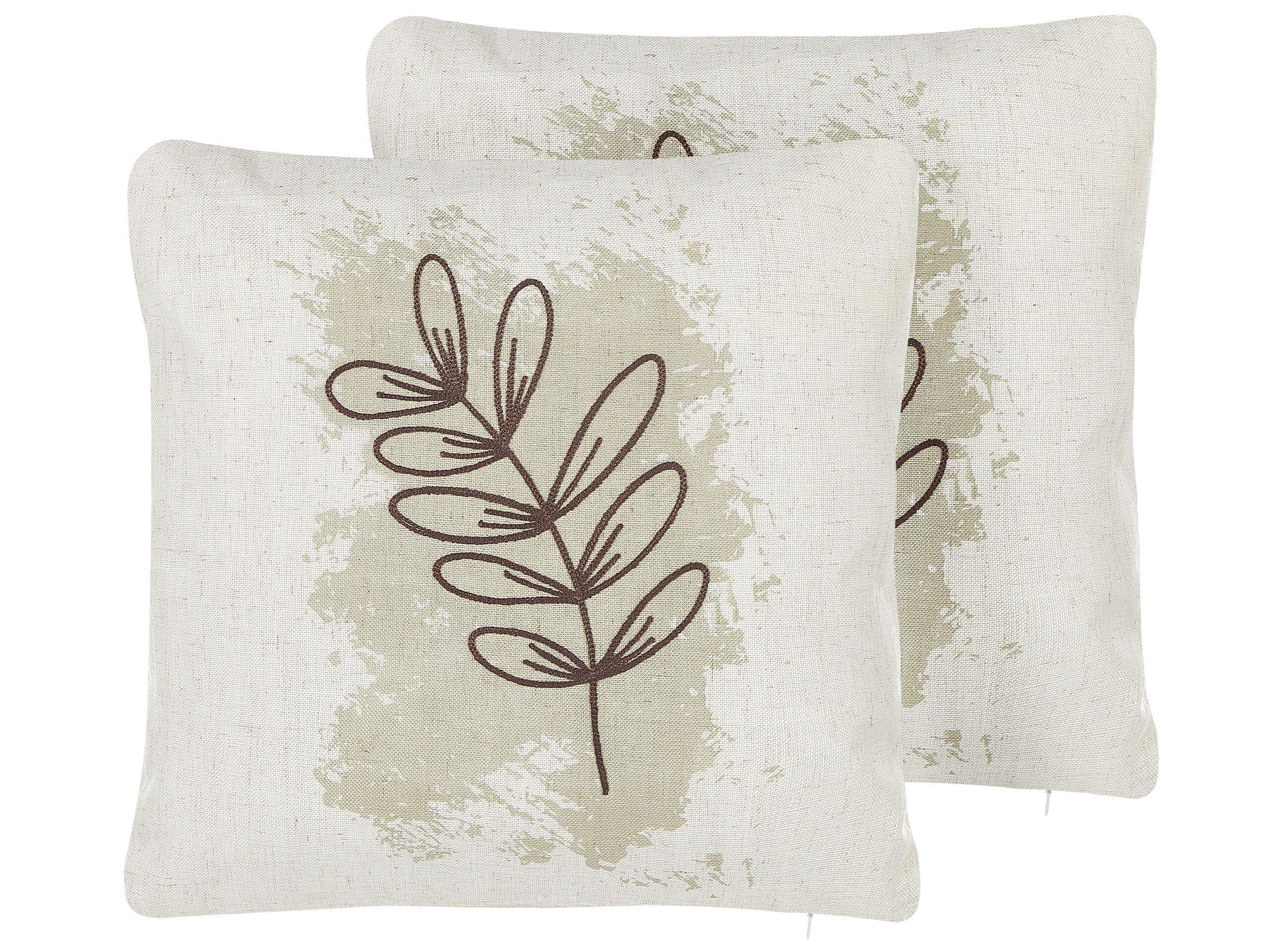 Beliani Lot de 2 coussins en Polyester Moderne CALENDULA  