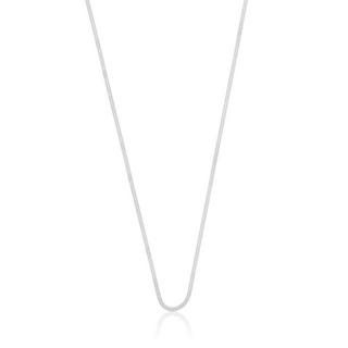 MUAU Schmuck  Collier queue de renard en or blanc 750, 1,2mm, 40cm 