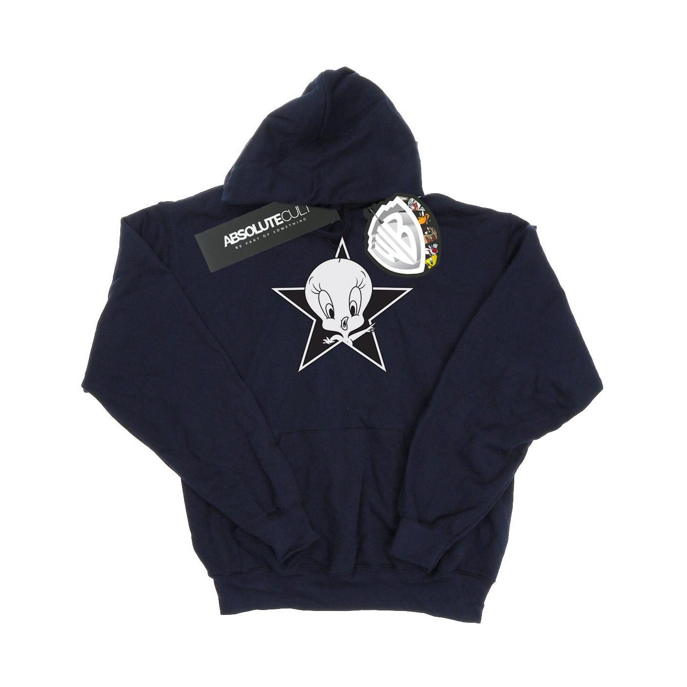 Image of Tweety Pie Mono Star Kapuzenpullover Unisex Marine 128