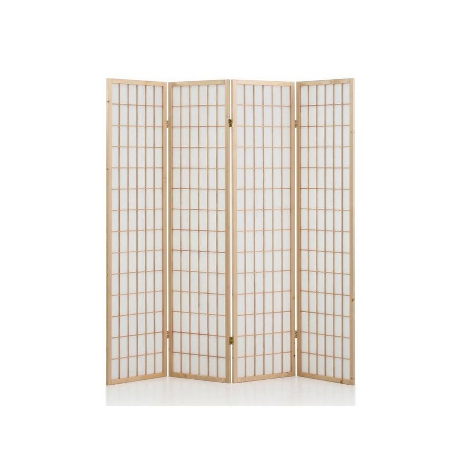 Vente-unique  Paravent japonais 4 pans en bois de pin - L. 174  x H.178 cm - Naturel - LODUI 