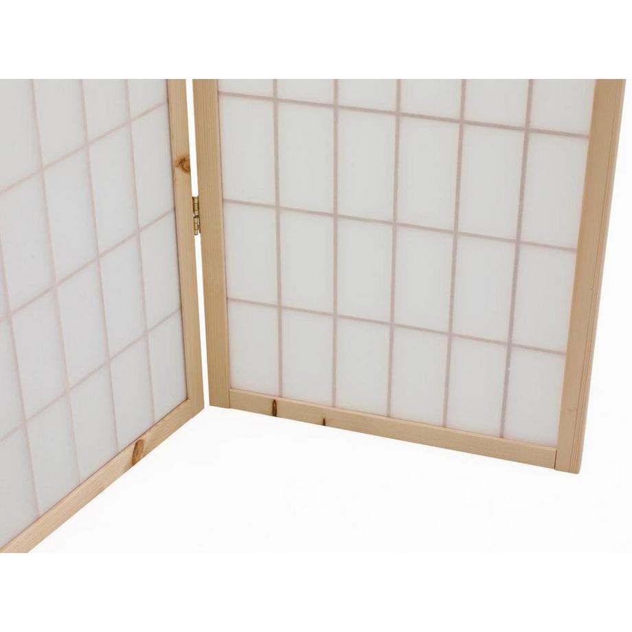 Vente-unique  Paravent japonais 4 pans en bois de pin - L. 174  x H.178 cm - Naturel - LODUI 