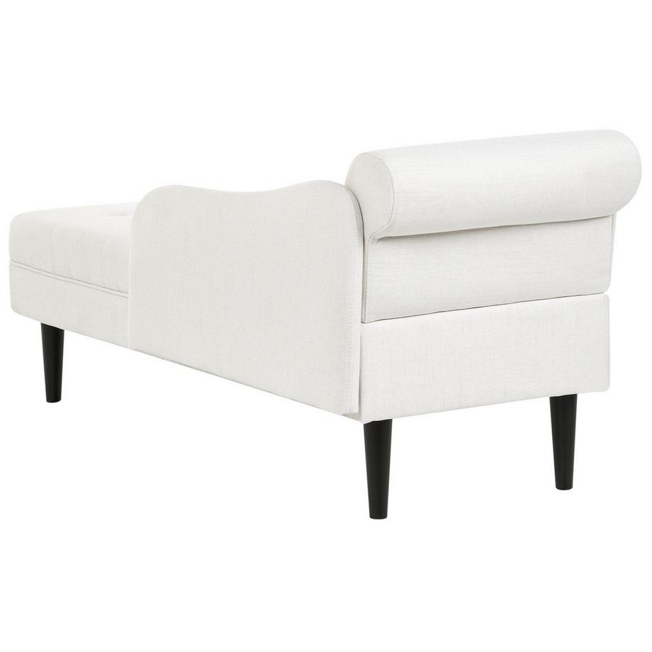 Beliani Linksseitige Chaiselongue aus Stoff Glamourös YVOIRE  