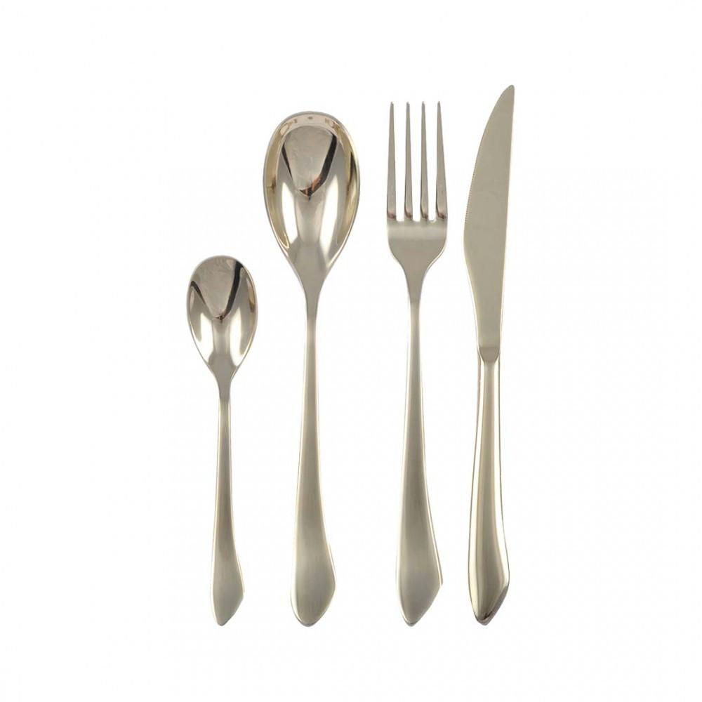 Image of Besteckset 24-teilig in Champagnerfarbe Besteckset 24-teilig in Champagnerfarbe