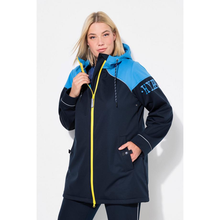 Ulla Popken Softshell Longjacke Wasserabweisend 2-Wege-Zipper  