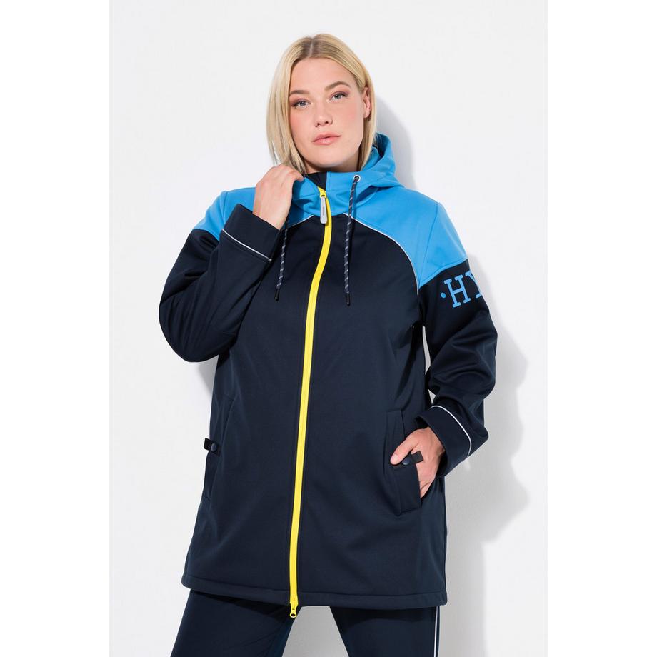 Ulla Popken Softshell Longjacke Wasserabweisend 2-Wege-Zipper  