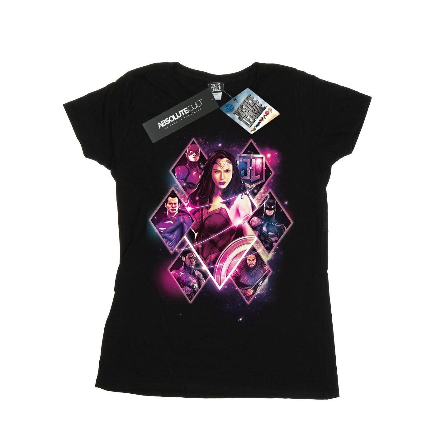Image of Justice League Movie Team Diamonds Tshirt Damen Schwarz XXL