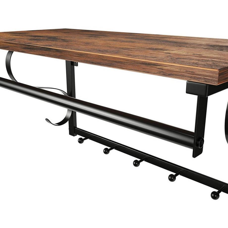 Northio Mensola LOFT in legno con appendiabiti  