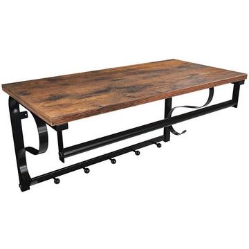 Mensola LOFT in legno con appendiabiti