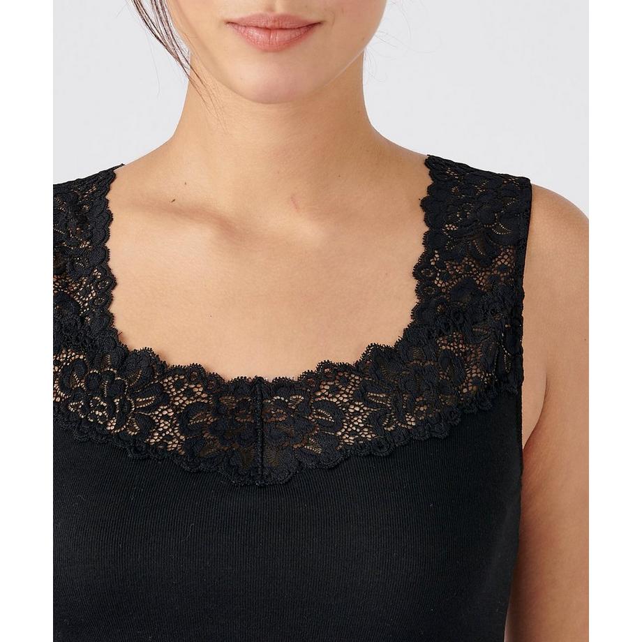 Damart Thermolactyl Seidig weiches Spitzen-Tanktop  